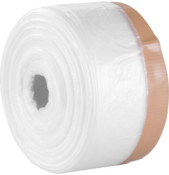 Fólia krycia Strend Pro, 550 mm, L-30 m, PE, maliarska, s látkovou lepiacou páskou, zakrývacia na podlahu