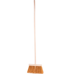 Metla Geco Indust Brown WH, 250 mm, priemyselná, hnedá, s násadou 1200 mm