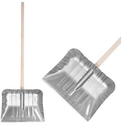 Odhrňovač KOVOS Alu, 490x370 mm, odhŕňač na sneh, lopata, drevená násada, ZMONTOVANÝ