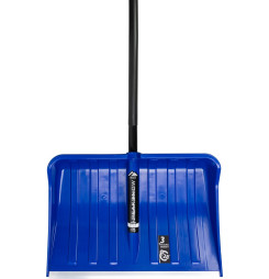 Odhrňovač ALPINUS ERGOMETAL, 550x385/1460 mm, na sneh, modrý, s kovovou násadou, kov. lišta, mix farieb, ZMONTOVANÝ