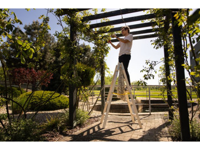 Rebrík Strend Pro, 5 priečkový, drevené štafle, 1,60 m, max. 150 kg