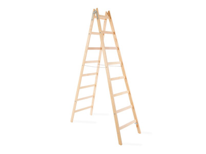 Rebrík Strend Pro, 8 stupňový, drevené štafle, 2,56 m, max. 150 kg