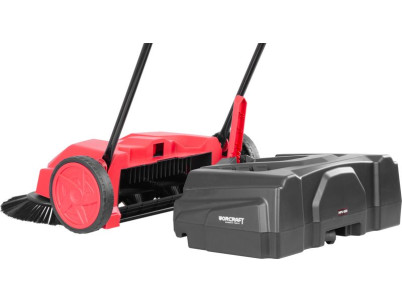 Zametací stroj Worcraft HPS-650, mechanická metla, s objemom 22 lit.