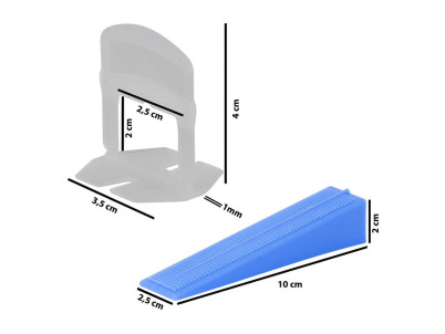 Medzerník Strend Pro LS210W, nivelačný, pod obklad, 1.0 mm, bal. 100 ks, plast biely Medzerník Strend Pro LS210W, nivelačný, pod obklad, 1.0 mm, bal. 100 ks, plast biely