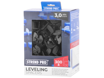Medzerník Strend Pro LS230T, nivelačný, pod obklad, 3.0 mm, bal. 300 ks, plast čierny