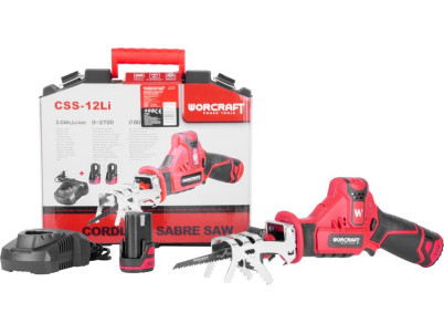 Píla Worcraft CSS-12Li, 12V, 2x 2.0Ah Li-Ion, chvostová, vyvetvovacia