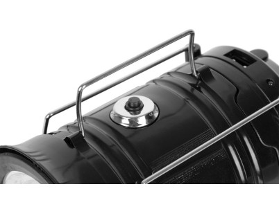 Lampa Strend Pro Camping CL102, LED, 80 lm, 1200 mAh, efekt plameňa, kempingové svietidlo, solárne nabíjanie, USB výstup