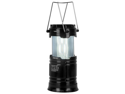 Lampa Strend Pro Camping CL102, LED, 80 lm, 1200 mAh, efekt plameňa, kempingové svietidlo, solárne nabíjanie, USB výstup