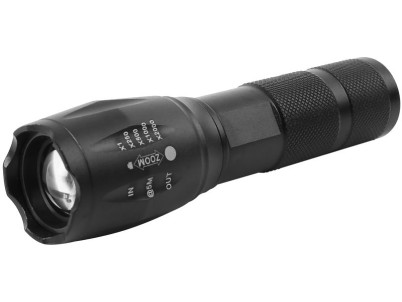Svietidlo Strend Pro Flashlight FL001, T6 150 lm, AluBody, ZOOM, 2200 mAh, power bank, USB nabíjanie