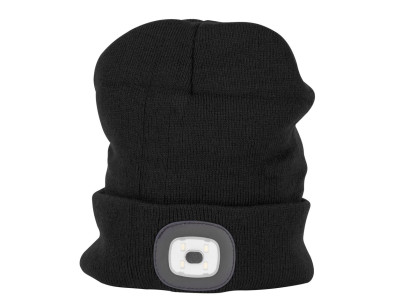 Čiapka Strend Pro Albacore čierna L, 4x SMD LED, USB nabíjanie