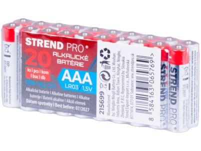 Batéria Strend Pro, LR03, 20 ks, AAA tužka