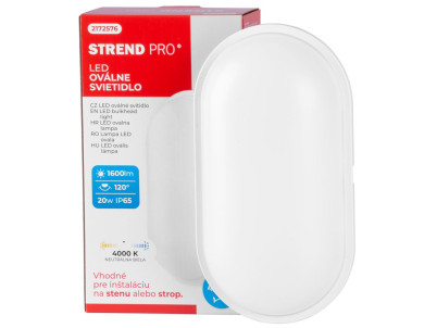 Svietidlo Strend Pro Bulkhead, SMD LED 2835, 1600 lm, na strop a stenu, oválne, IP65 Svietidlo Strend Pro Bulkhead, SMD LED 2835, 1600 lm, na strop a stenu, oválne, IP65
