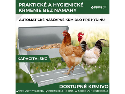 Kŕmitko Strend Pro, pre hydinu, automatické, nášľapné, max. 5 kg