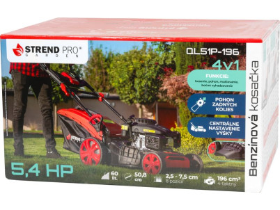 Kosačka Strend Pro QL51PD-196, benzínová, 4,0 kW, záber 51 cm, s pojazdom, LONCIN, s elektrickým štartom Kosačka Strend Pro QL51PD-196, benzínová, 4,0 kW, záber 51 cm, s pojazdom, LONCIN, s elektrickým štartom