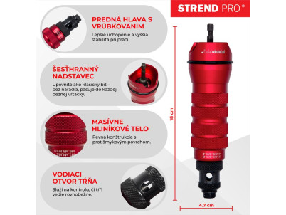 Nadstavec na vŕtačku Strend Pro Premium, 1/4", 2,4 - 6,4 mm nitovací, pre trhacie nity, v kufri