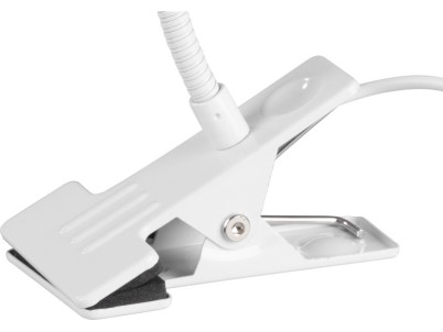 Lampa Strend Pro, stolná, s klipsou na uchytenie, Alu, biela, USB, 41 cm