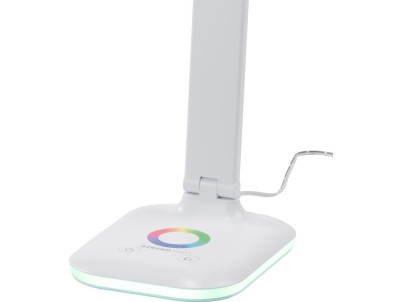 Lampa Strend Pro, stolná, dotykové ovládanie, stmievanie, RGB, podsvietený podstavec, 4 W, biela