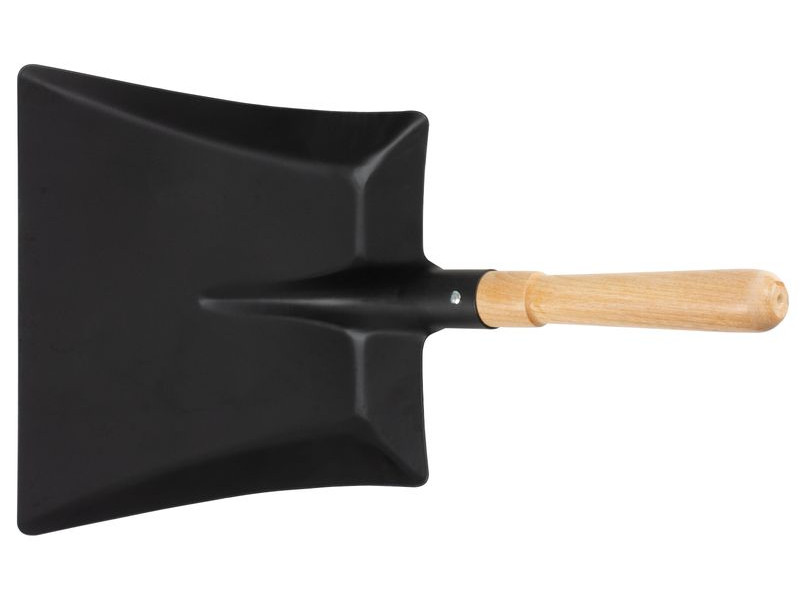 Lopatka na smetie S532, čierna, s drevenou rúčkou Lopatka na smetie S532, čierna, s drevenou rúčkou
