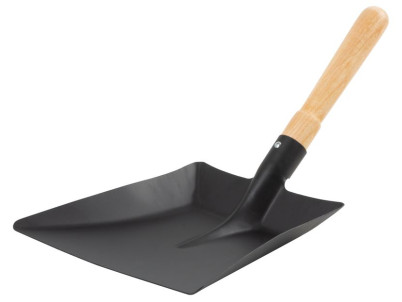 Lopatka na smetie S532, čierna, s drevenou rúčkou Lopatka na smetie S532, čierna, s drevenou rúčkou