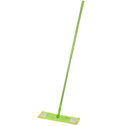 Mop Cleonix Microfiber, na podlahy, s násadou, zelený