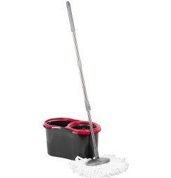 Súprava upratovacia Strend Pro TURBOSTAR BLACK EDITION, rotačný mop na podlahy + vedro 13 lit., teleskopická násada