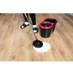 Súprava upratovacia Strend Pro TURBOSTAR BLACK EDITION, rotačný mop na podlahy + vedro 13 lit., teleskopická násada