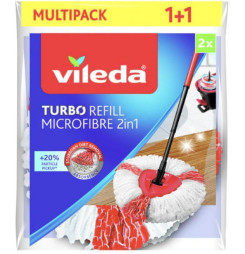 Hlavica na mop Vileda TURBO 2v1, 1+1 zadarmo, náhradná handra