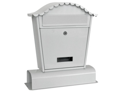 Schránka HUBERT B, poštová, s rúrou na noviny, biela Schránka HUBERT B, poštová, s rúrou na noviny, biela