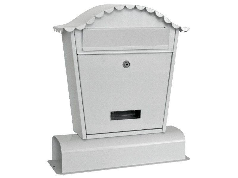 Schránka HUBERT B, poštová, s rúrou na noviny, biela Schránka HUBERT B, poštová, s rúrou na noviny, biela