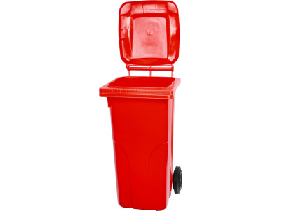 Nádoba Europlast 120 lit., plast, červená, HDPE, popolnica na odpad
