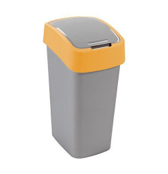 Kôš Curver® FLIP BIN 25 lit., šedostrieborný/žltý, na odpad