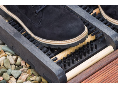 Rohožka GECO WMN.1, pred dvere, 36x26.5x5.5 cm, drevo, škrabák na obuv