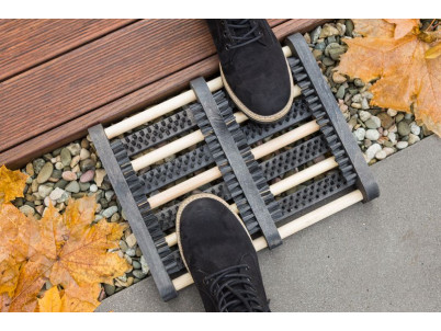 Rohožka GECO WMN.1, pred dvere, 36x26.5x5.5 cm, drevo, škrabák na obuv