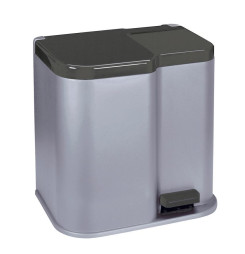Kôš Curver® DUO BIN 21 lit., strieborný/čierny, na odpad