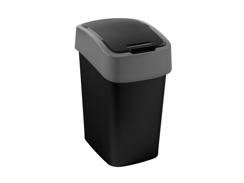 Kôš Curver® PACIFIC FLIP BIN 45 lit., 37.6x29.4x65.3 cm, čierno/šedý, na odpad Kôš Curver® PACIFIC FLIP BIN 45 lit., 37.6x29.4x65.3 cm, čierno/šedý, na odpad
