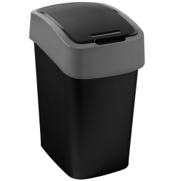 Kôš Curver® PACIFIC FLIP BIN 9 lit., 23.5x18.9x35 cm, čierno/šedý, na odpad