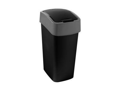 Kôš Curver® PACIFIC FLIP BIN 25 lit., 34x26x47 cm, čierno/šedý, na odpad