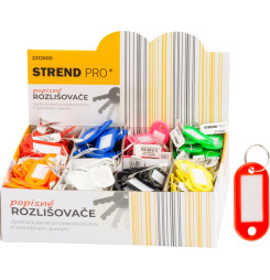 Rozlišovač Strend Pro, popisný prívesok na kľúče, mix farieb, Sellbox 200 ks