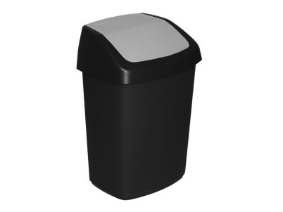 Kôš Curver® SWING BIN, 25 lit., 27.8x34.6x51.1 cm, čierny/sivý, na odpad Kôš Curver® SWING BIN, 25 lit., 27.8x34.6x51.1 cm, čierny/sivý, na odpad
