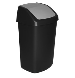 Kôš Curver® SWING BIN, 50 lit., 34x40.6x66.8 cm, čierny/sivý, na odpad