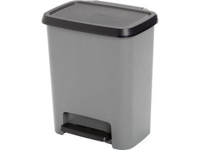 Kôš KIS Compatta, 25 lit., čierny/sivý, 28x38x43 cm, na odpad, s pedálom Kôš KIS Compatta, 25 lit., čierny/sivý, 28x38x43 cm, na odpad, s pedálom