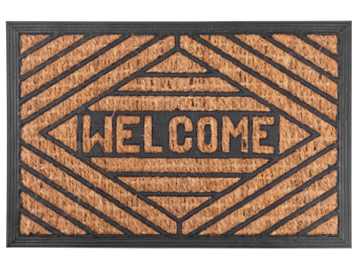 Rohožka MagicHome RBP 193, pred dvere, Welcome 3, 40x60 cm, guma/panama