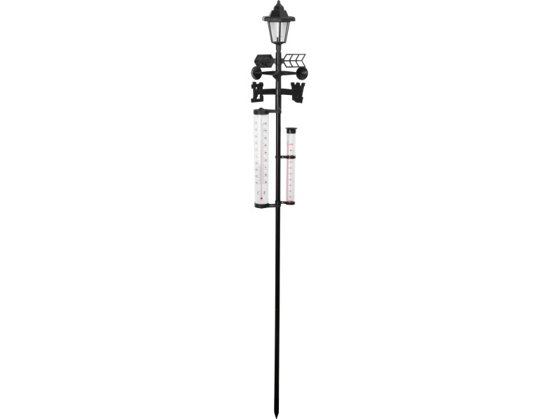 Meteostanica SWS29, 158 cm, záhradný zrážkomer, teplomer, solárna lampa, smer vetra