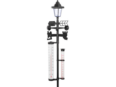 Meteostanica SWS29, 158 cm, záhradný zrážkomer, teplomer, solárna lampa, smer vetra