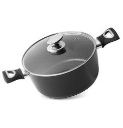 Hrniec MagicHome Black Line, 24 cm, 4000 ml, s pokrievkou