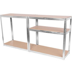 Regál Racks RAT40 MS, kovový, MDF, 5 políc, 1800x900x400 mm, max. 175 kg/polica