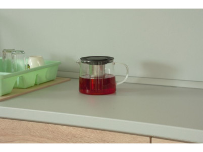 Čajník MagicHome TP003, 1500 ml, sklo/PP/nerez