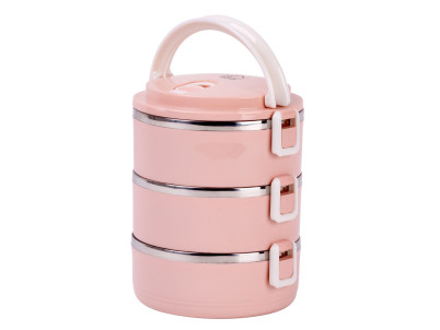 Obedár MagicHome LB933, 3 dielny, 3x 1500 ml, ružový, 20x15x6,2 cm Obedár MagicHome LB933, 3 dielny, 3x 1500 ml, ružový, 20x15x6,2 cm