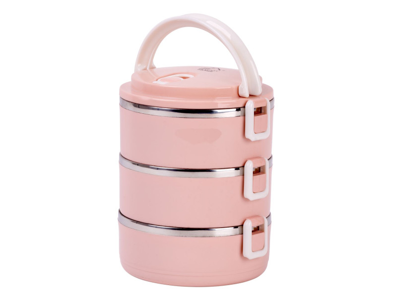 Obedár MagicHome LB933, 3 dielny, 3x 1500 ml, ružový, 20x15x6,2 cm Obedár MagicHome LB933, 3 dielny, 3x 1500 ml, ružový, 20x15x6,2 cm