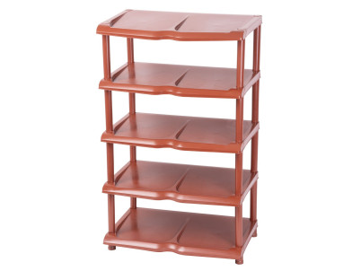 Regal Strend Pro, na topánky, 5 priečkový, hnedý, 48x30,5x86 cm